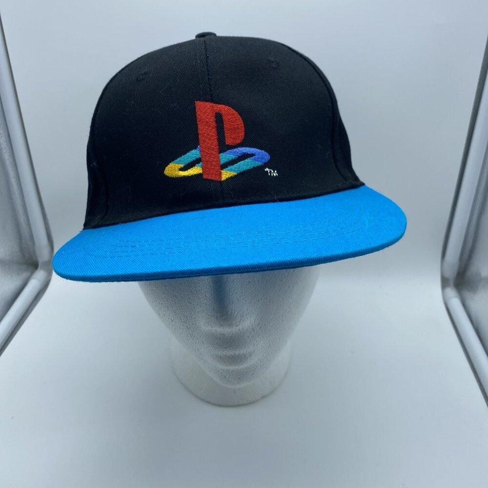Playstation Black Teal Baseball Cap Hat Snap-back Culture Fly